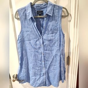 Jones & Company Linen sleeveless top